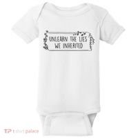 Unlearn The Lies We Inherited Native American Indigenous Baby Bodysuit thumb 0