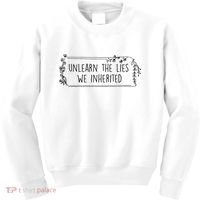 Unlearn The Lies We Inherited Native American Indigenous Kids Sweatshirt thumb 0
