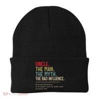 Uncle The Man The Myth The Bad Influence He Knows Everything Beanie thumb 0