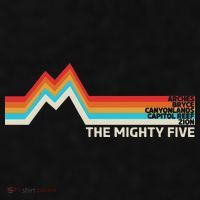 Utahs The Mighty Five National Parks Swea Ladies PosiCharge Tri-Blend Wicking Tank thumb 2