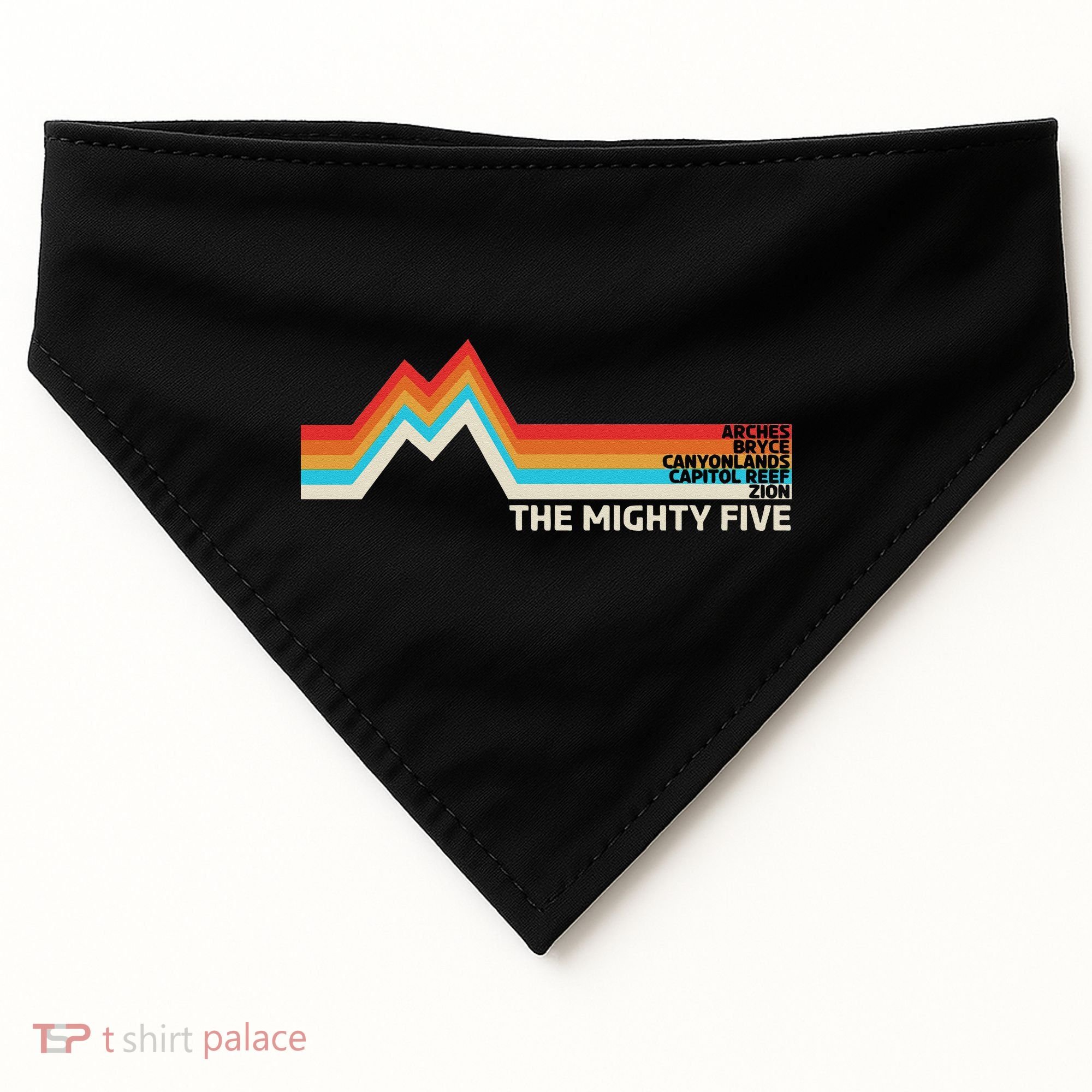Utahs The Mighty Five National Parks Swea USA-Made Doggie Bandana