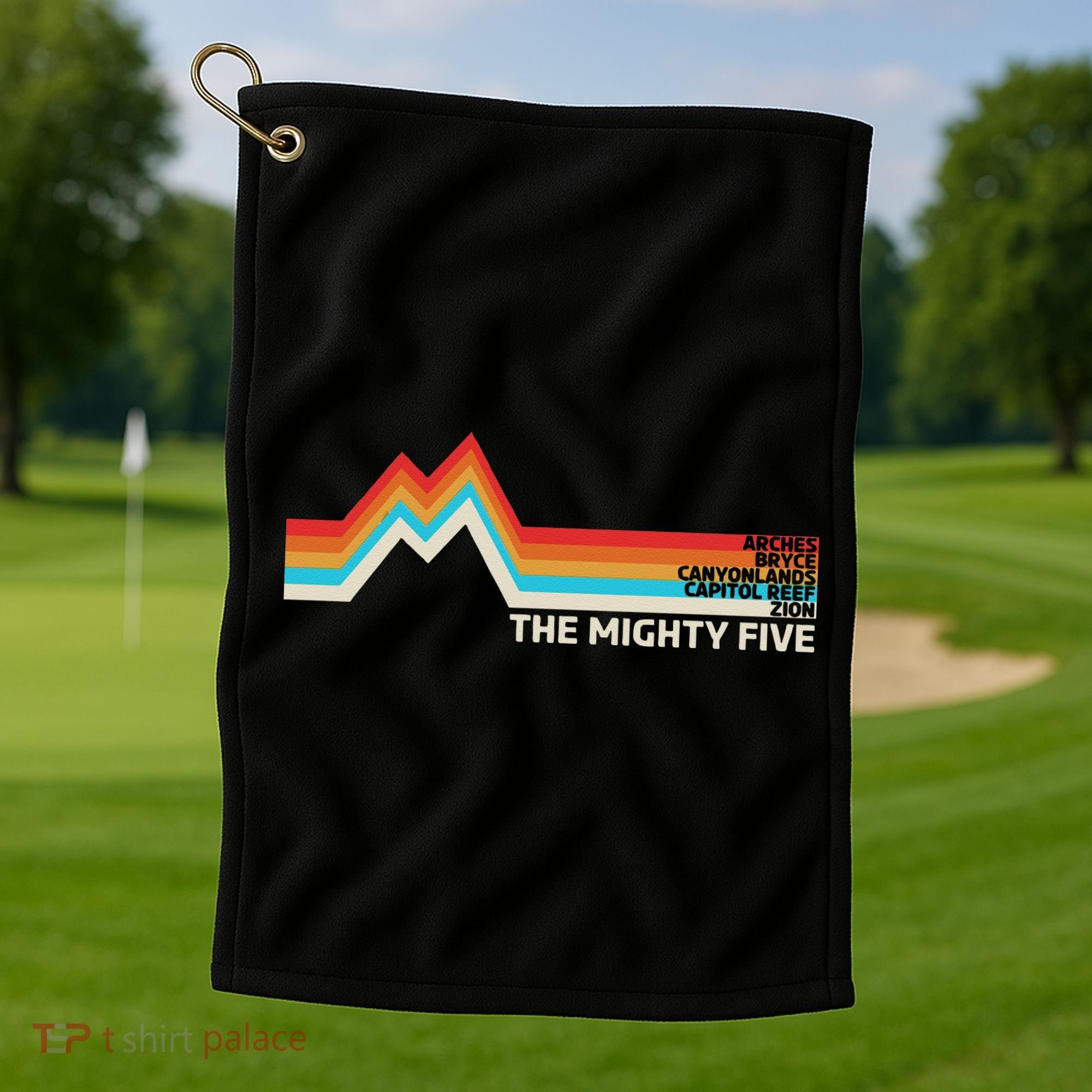 Utahs The Mighty Five National Parks Swea Golf Towel