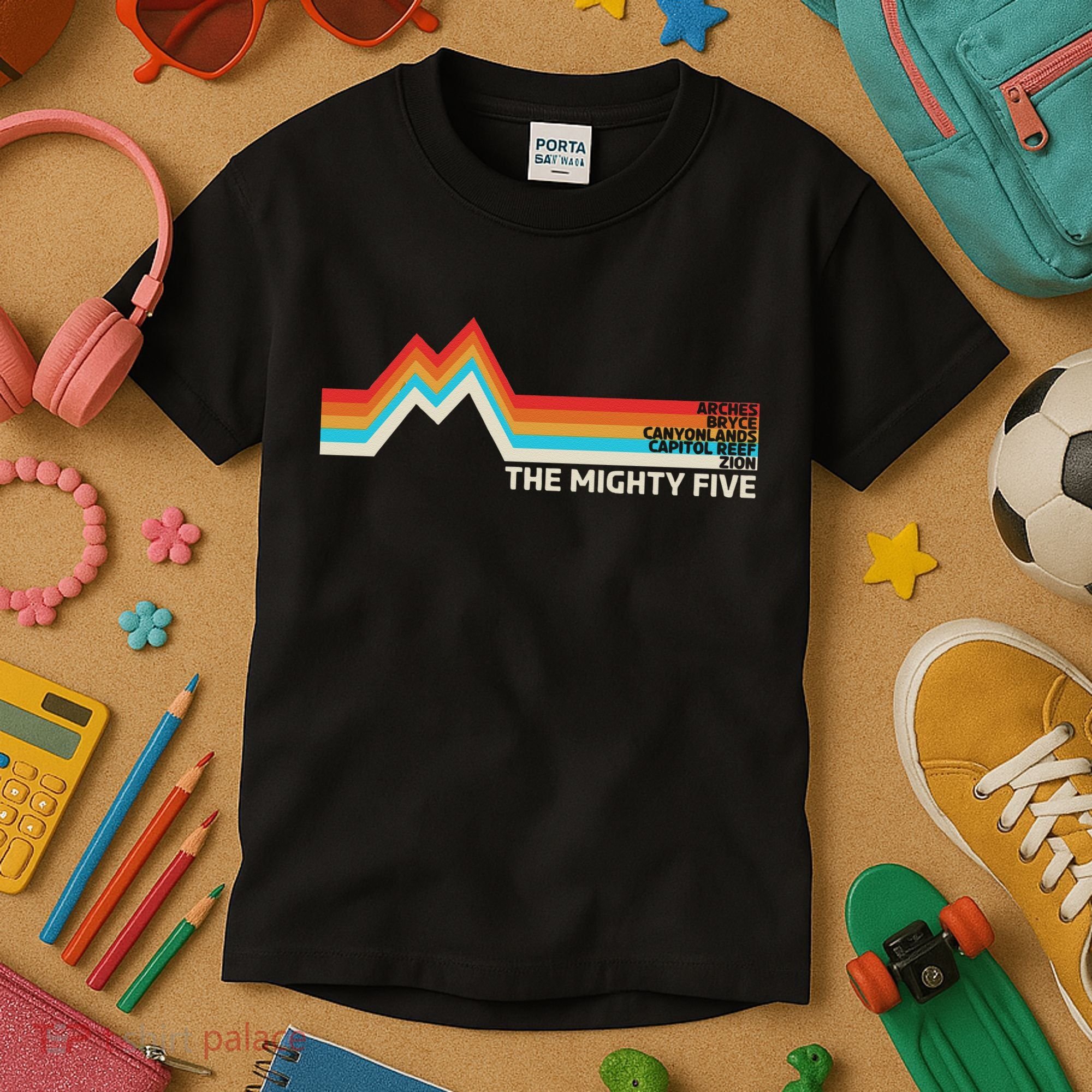 Utahs The Mighty Five National Parks Swea Kids T-Shirt