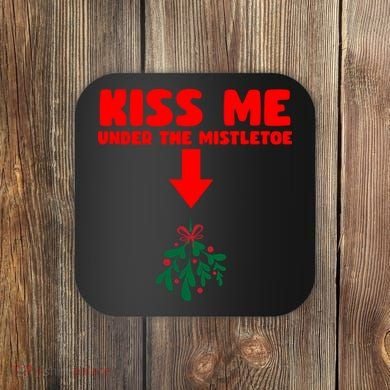 Under The Mistletoe Christmas Coaster