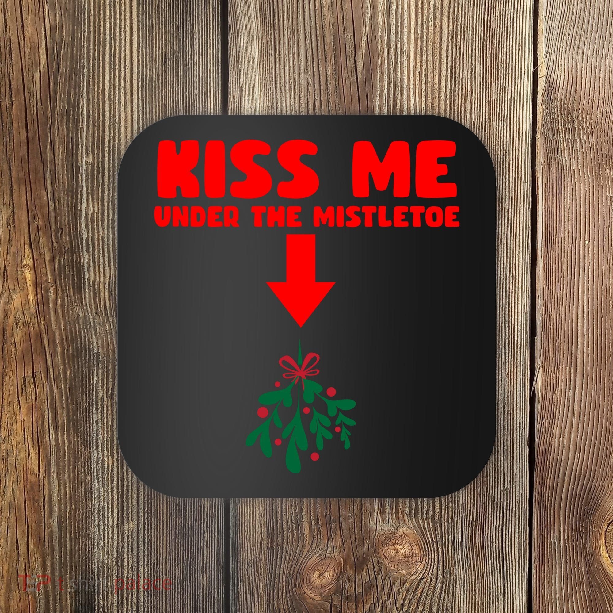 Under The Mistletoe Christmas Coaster