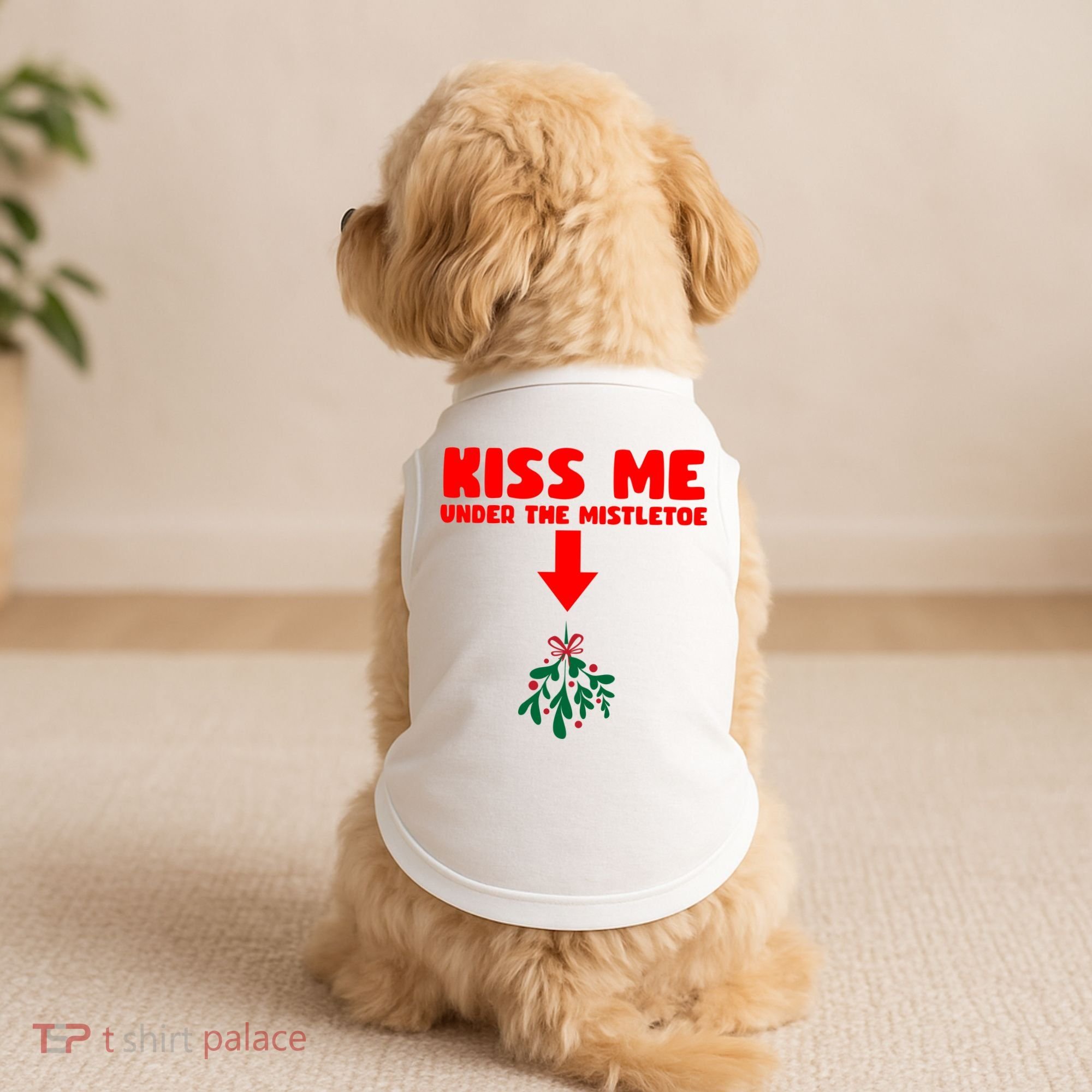 Under The Mistletoe Christmas Doggie Tank