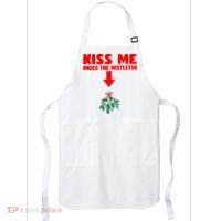 Under The Mistletoe Christmas Apron thumb 0