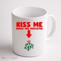 Under The Mistletoe Christmas Coffee Mug thumb 1