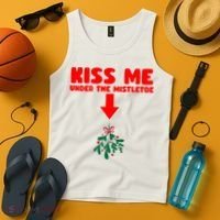 Under The Mistletoe Christmas Tank Top thumb 4