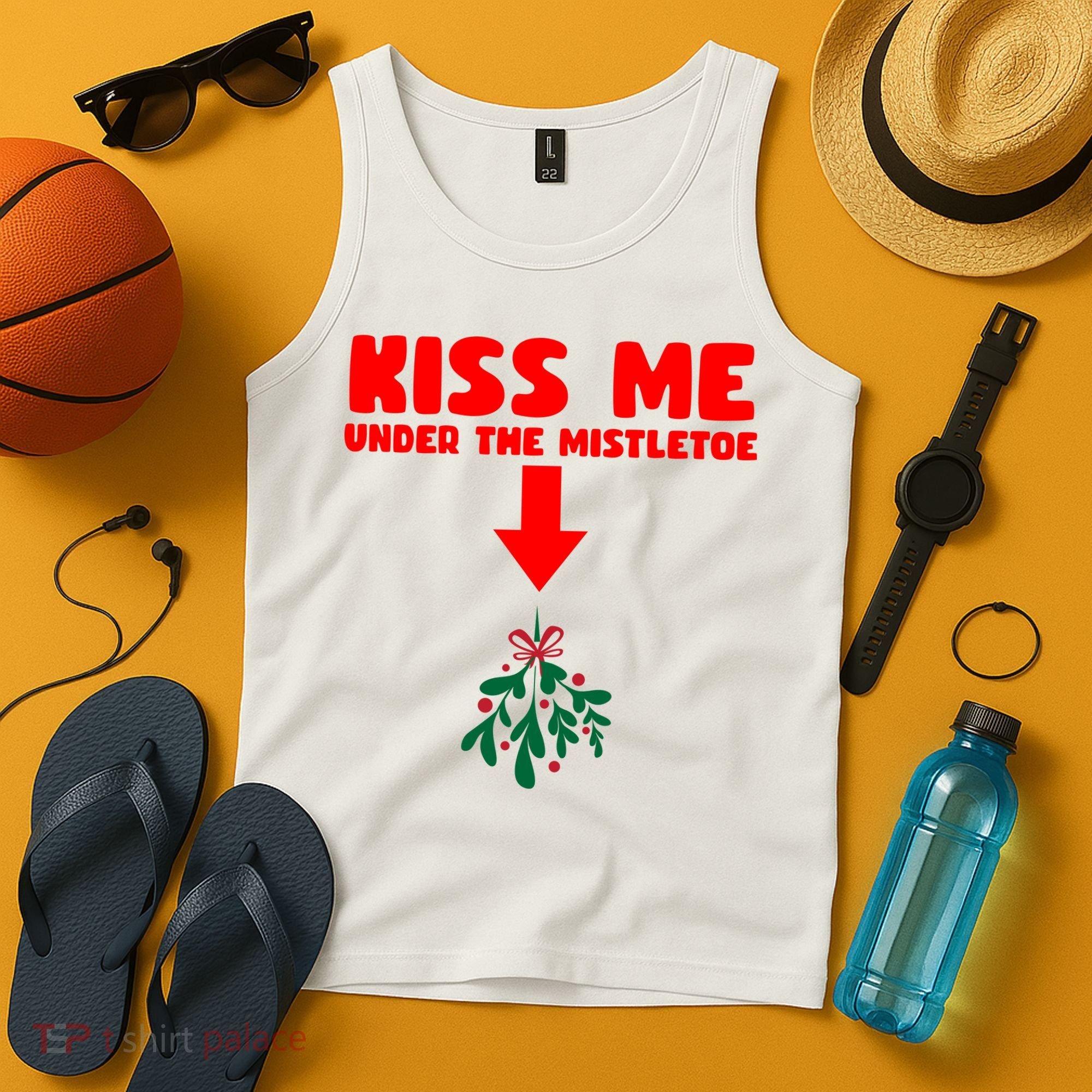 Under The Mistletoe Christmas Tank Top