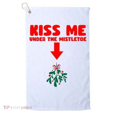 Under The Mistletoe Christmas Golf Towel