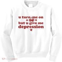 U Turn Me On But U Give Me Depression Kids Sweatshirt thumb 0