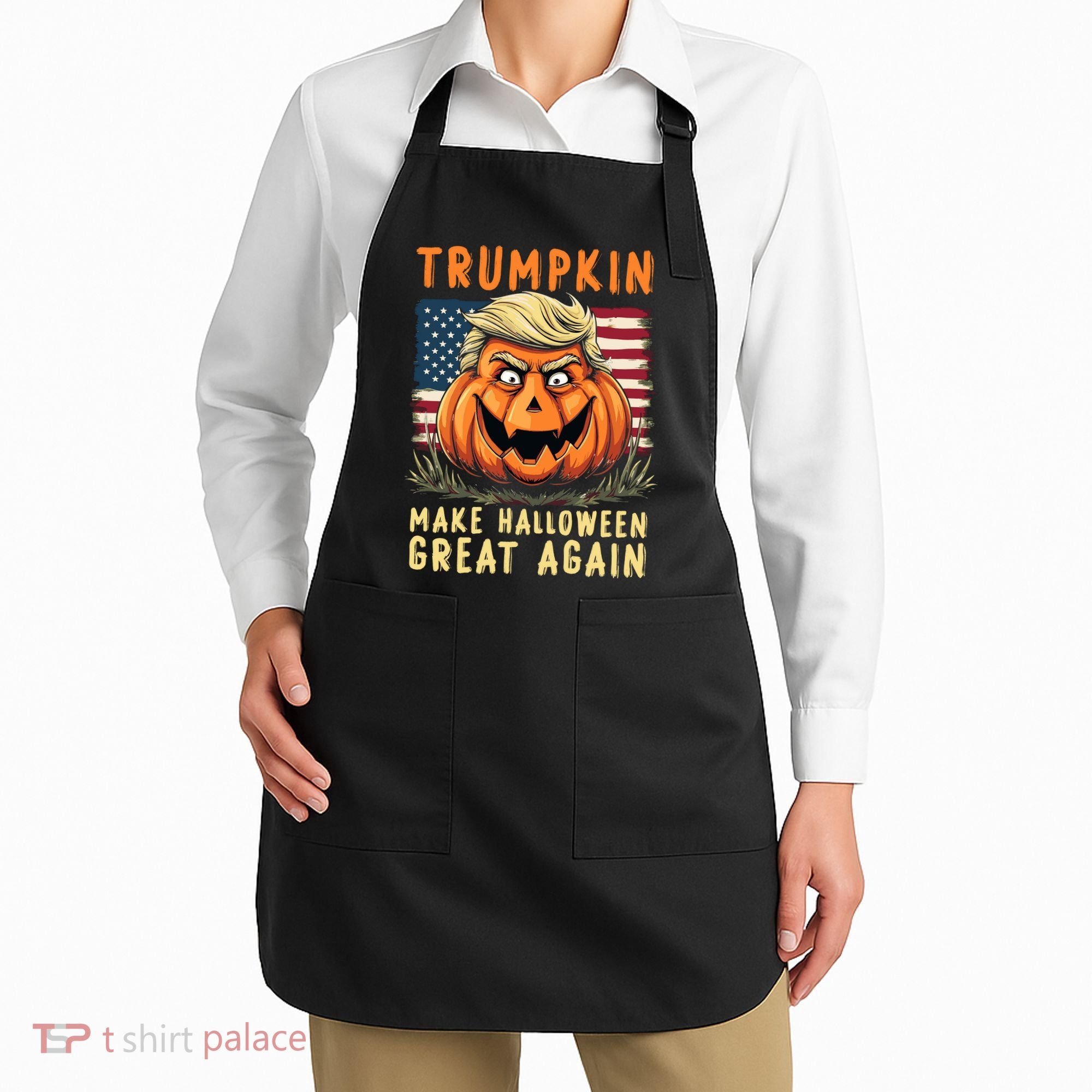 Usa Trumpkin Make Halloween Great Again Funny Trump Apron