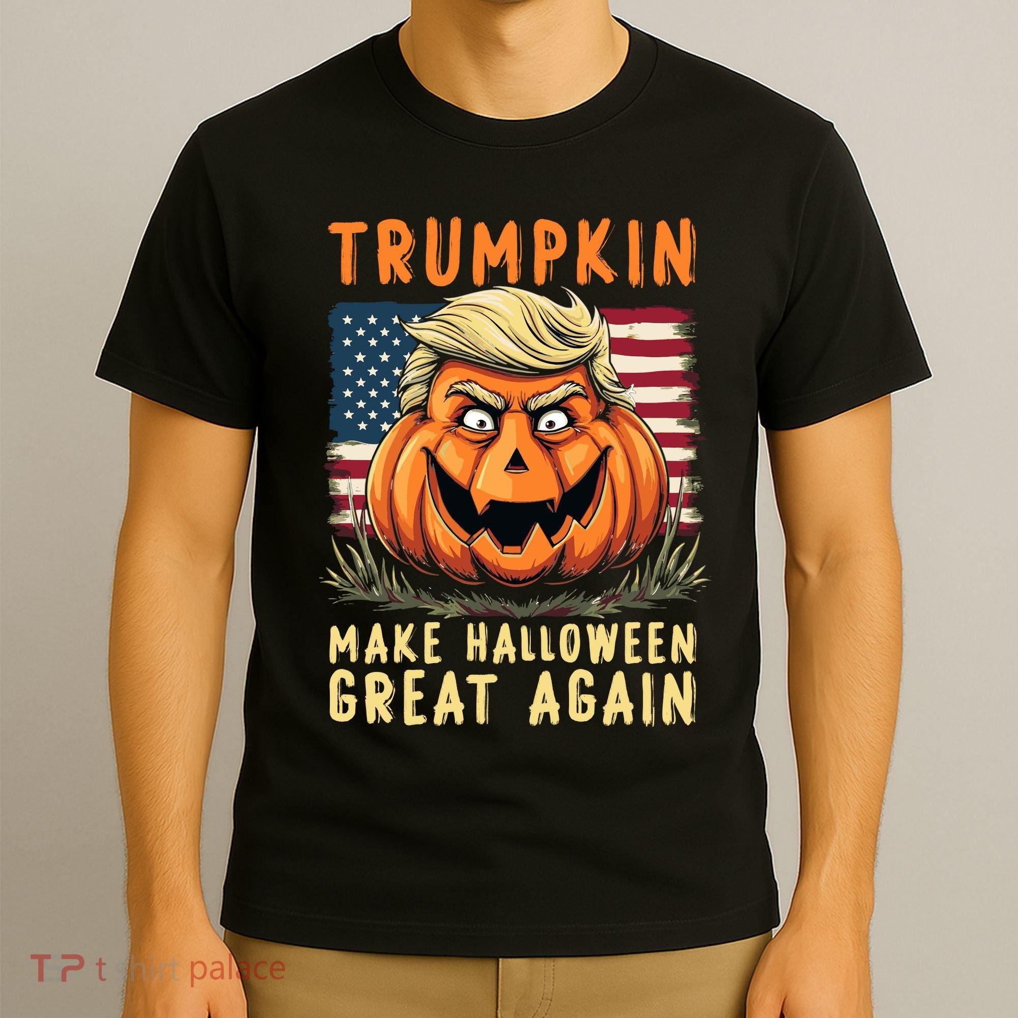 Usa Trumpkin Make Halloween Great Again Funny Trump T-Shirt
