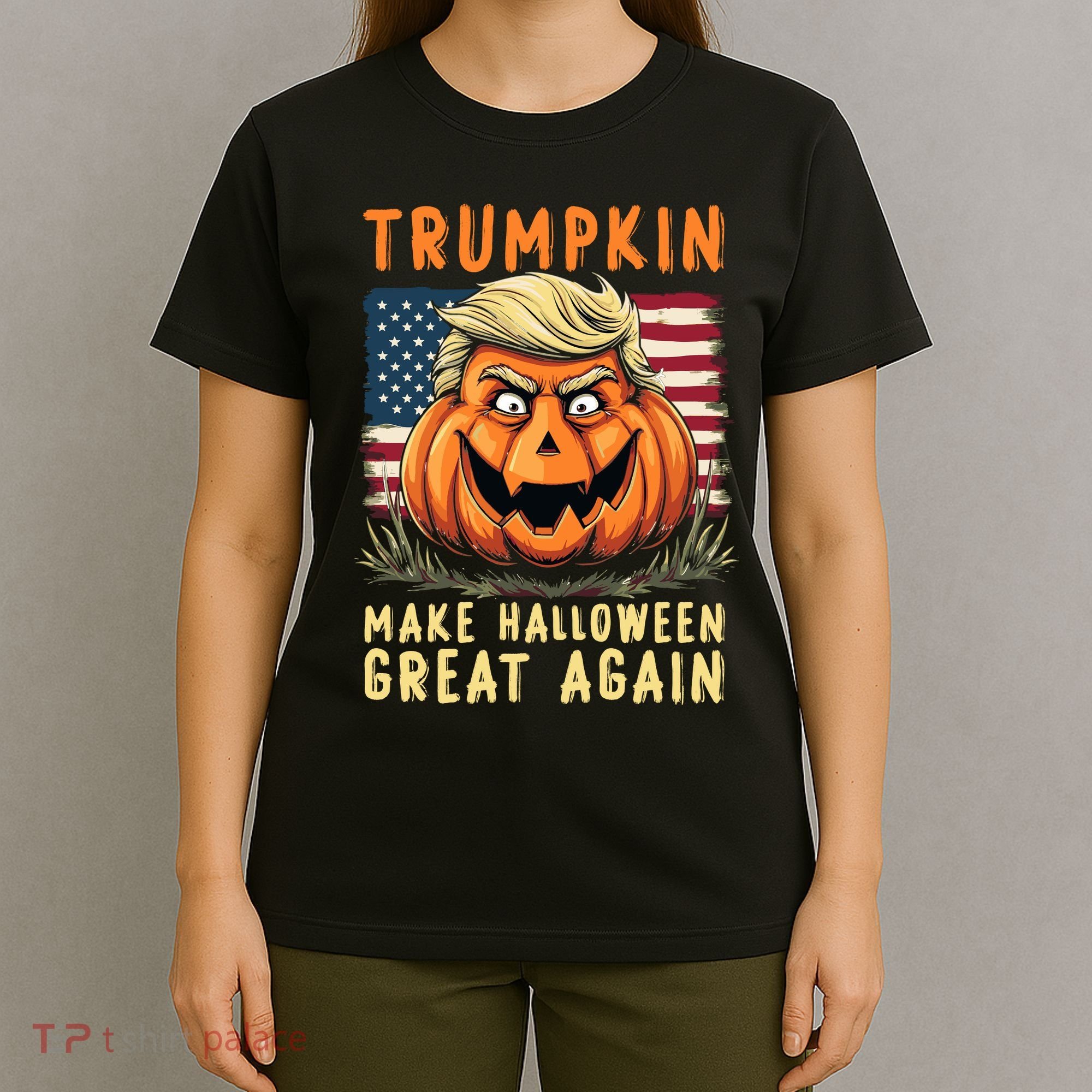 Usa Trumpkin Make Halloween Great Again Funny Trump T-Shirt