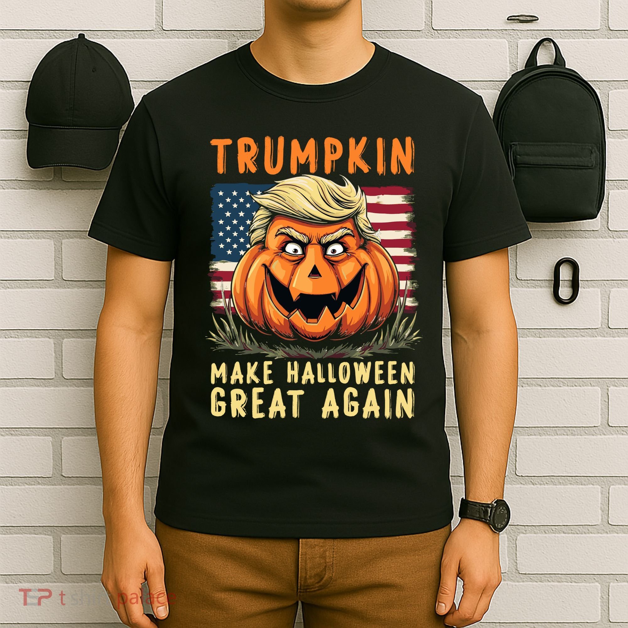 Usa Trumpkin Make Halloween Great Again Funny Trump T-Shirt