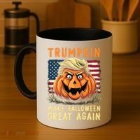 Usa Trumpkin Make Halloween Great Again Funny Trump Coffee Mug thumb 4