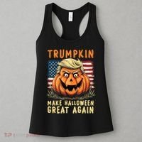 Usa Trumpkin Make Halloween Great Again Funny Trump Women's Tank Top thumb 3