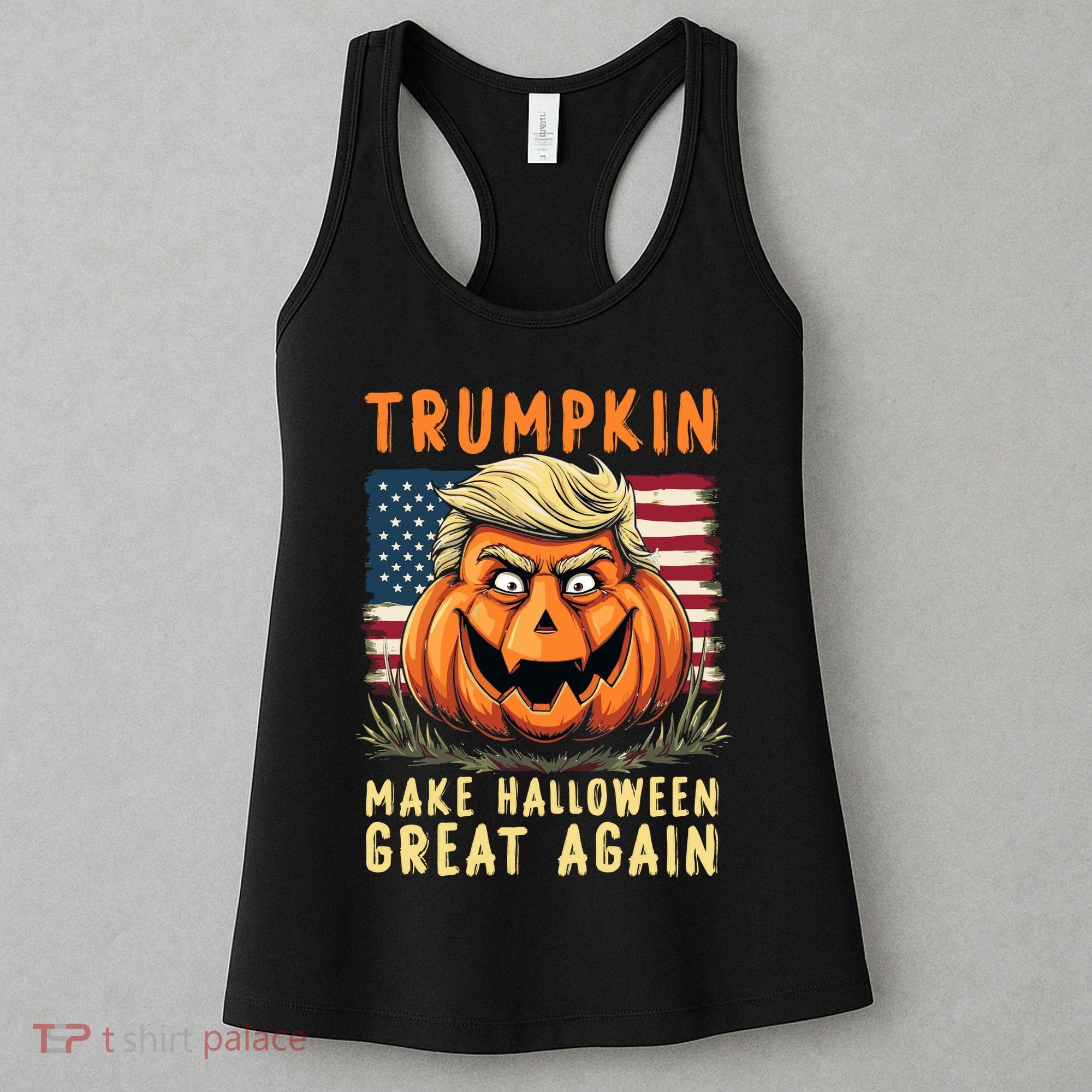 Usa Trumpkin Make Halloween Great Again Funny Trump Women's Tank Top