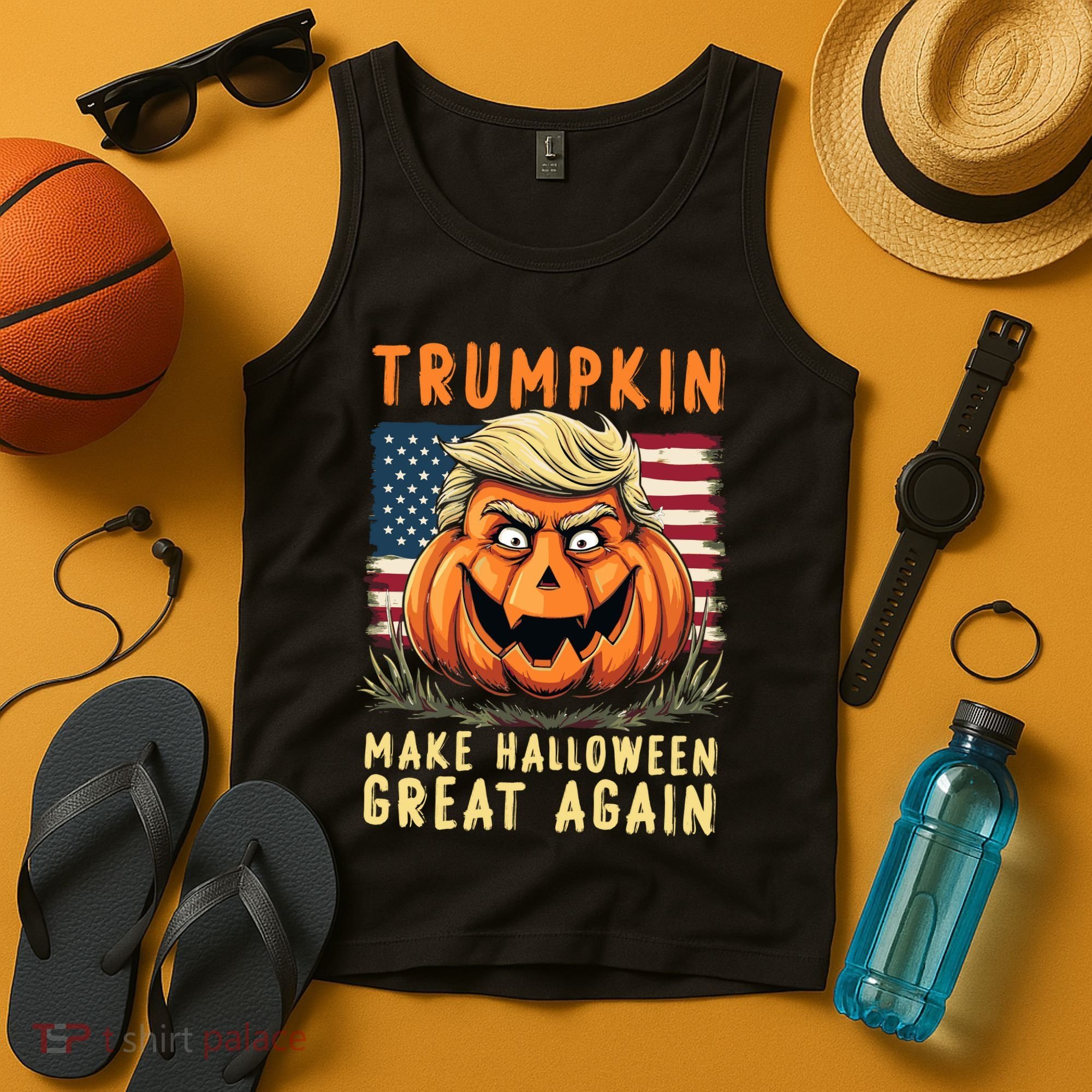 Usa Trumpkin Make Halloween Great Again Funny Trump Tank Top