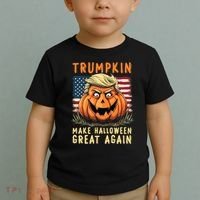 Usa Trumpkin Make Halloween Great Again Funny Trump Toddler T-Shirt thumb 2
