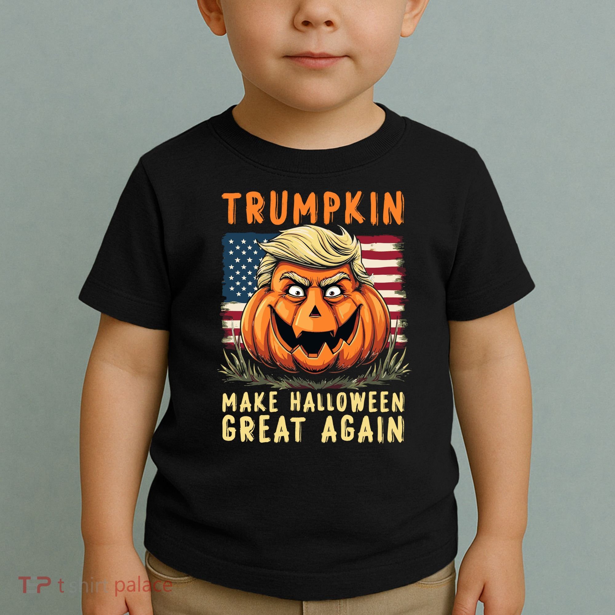 Usa Trumpkin Make Halloween Great Again Funny Trump Toddler T-Shirt