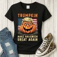 Usa Trumpkin Make Halloween Great Again Funny Trump Women's T-Shirt thumb 3