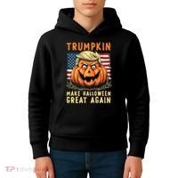Usa Trumpkin Make Halloween Great Again Funny Trump Kids Hoodie thumb 4