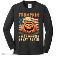 Usa Trumpkin Make Halloween Great Again Funny Trump Kids Long Sleeve Shirt thumb 0