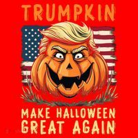 Usa Trumpkin Make Halloween Great Again Funny Trump Santa Hat thumb 1