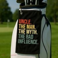 Uncle The Man The Myth The Bad Influence Best Funny Uncle Golf Towel thumb 2