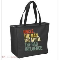 Uncle The Man The Myth The Bad Influence Best Funny Uncle Tote Bag thumb 2