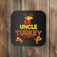 Uncle Turkey Matching Family Group Thanksgiving Gifts  Coaster thumb 0