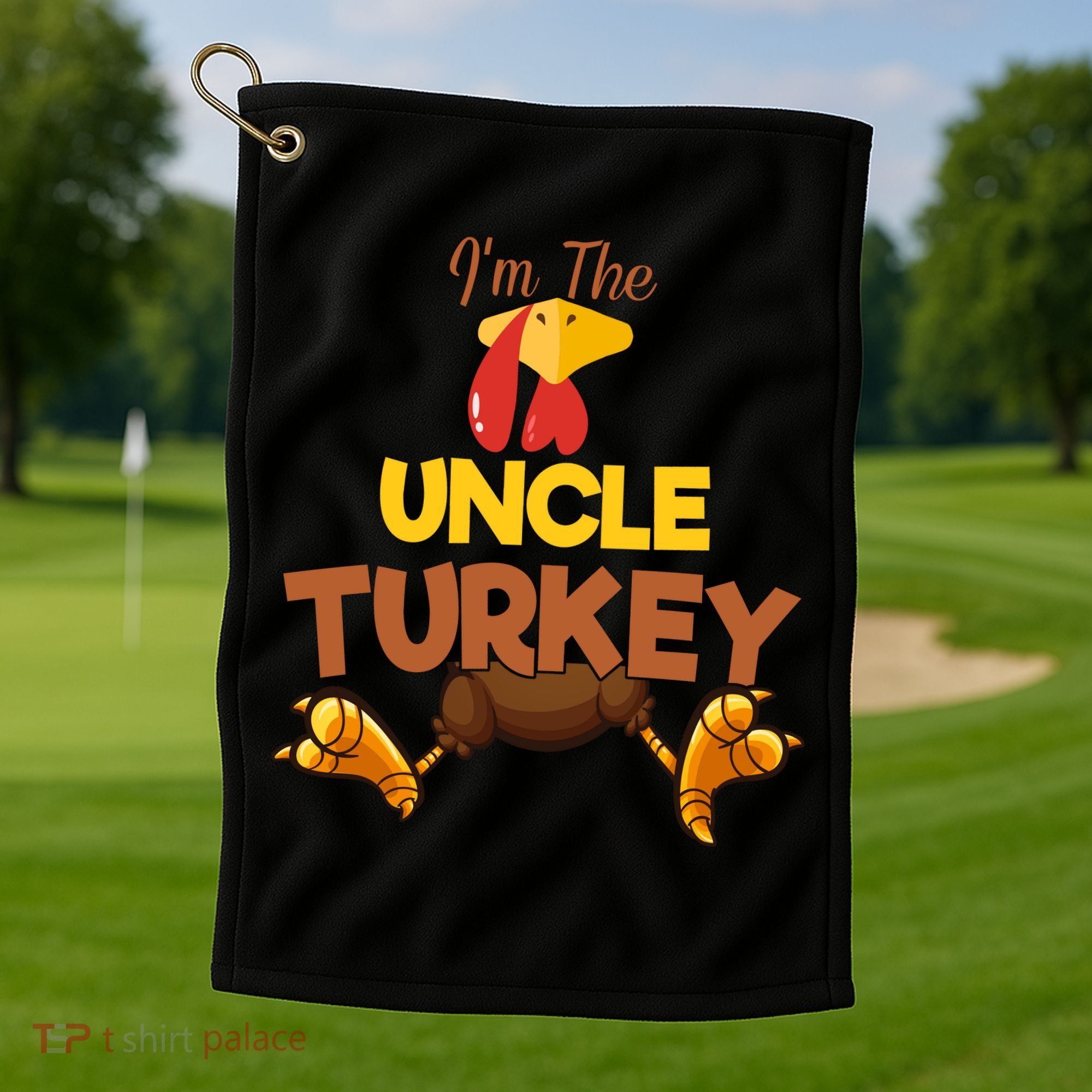 Uncle Turkey Matching Family Group Thanksgiving Gifts  Golf Towel