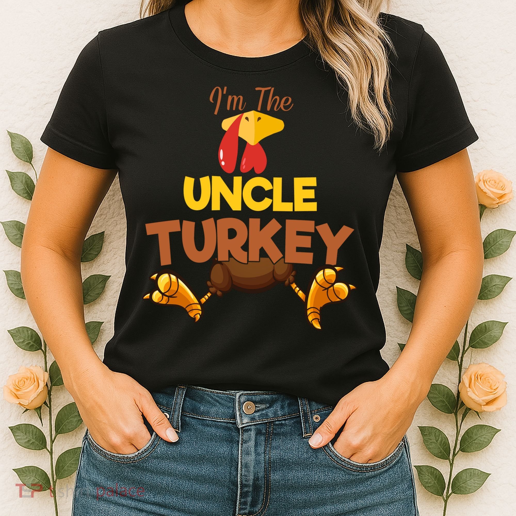Uncle Turkey Matching Family Group Thanksgiving Gifts  Women's T-Shirt