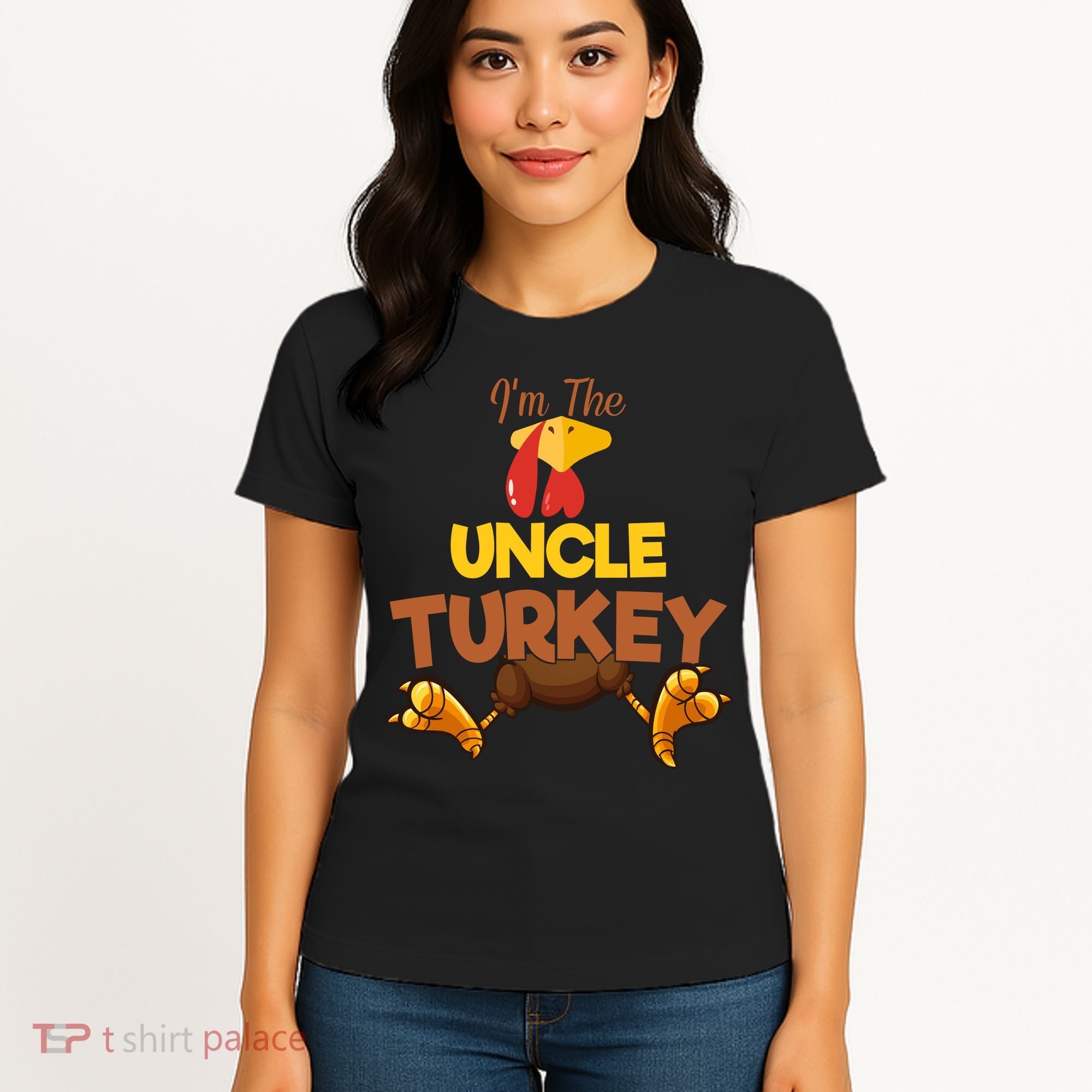 Uncle Turkey Matching Family Group Thanksgiving Gifts  Women's T-Shirt