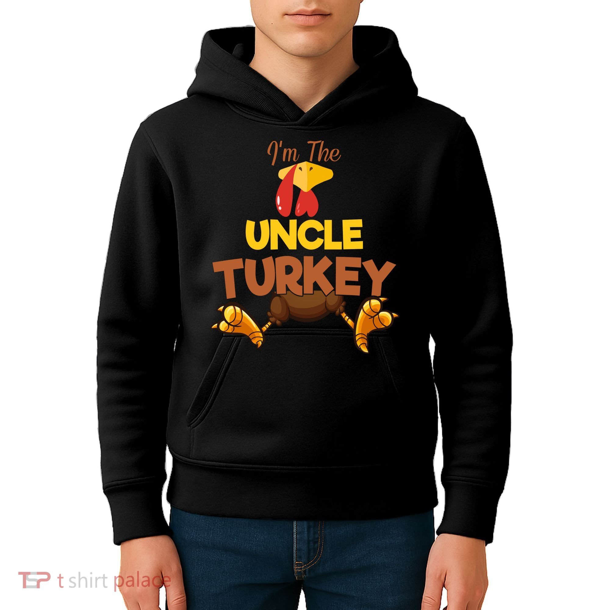 Uncle Turkey Matching Family Group Thanksgiving Gifts  Kids Hoodie