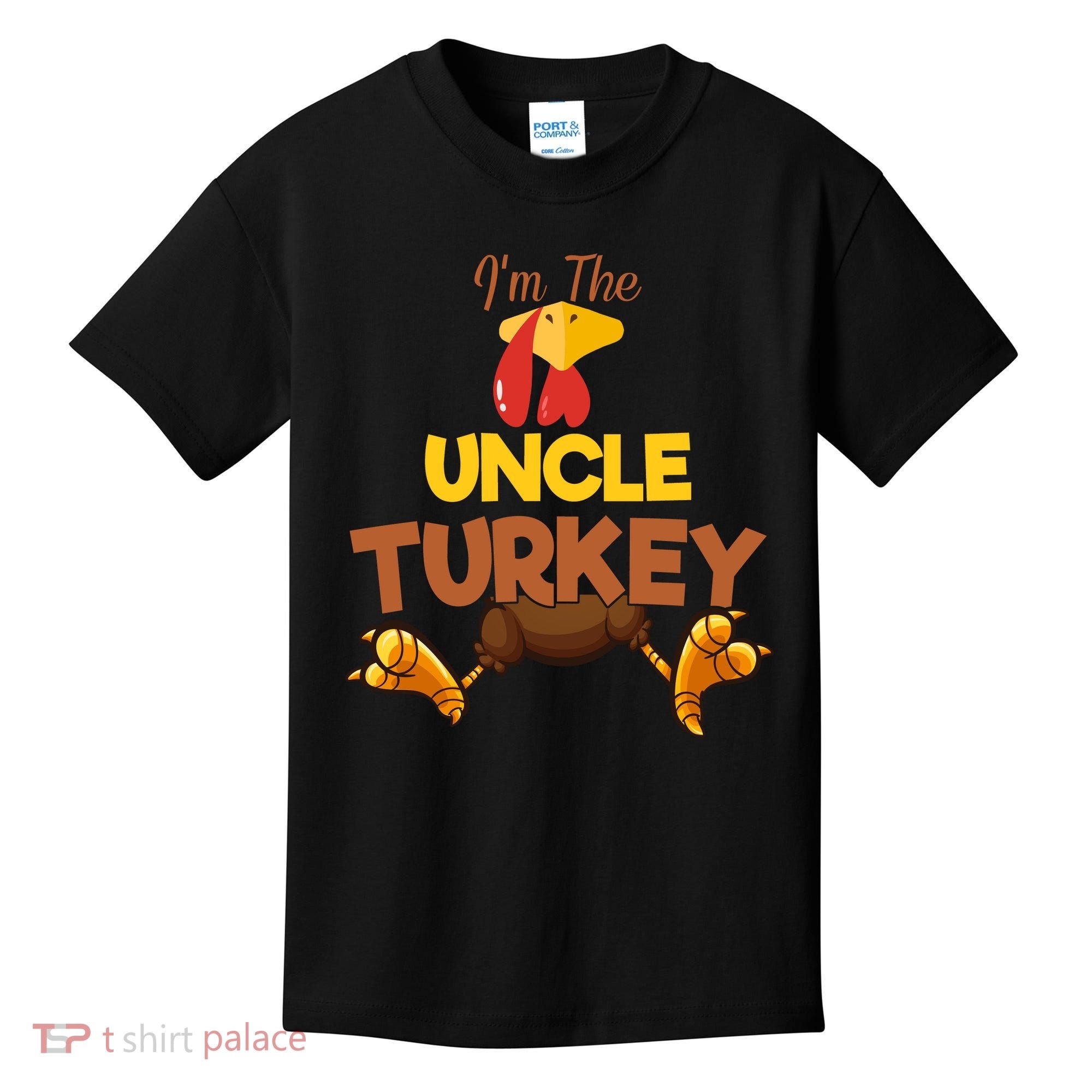 Uncle Turkey Matching Family Group Thanksgiving Gifts  Kids T-Shirt