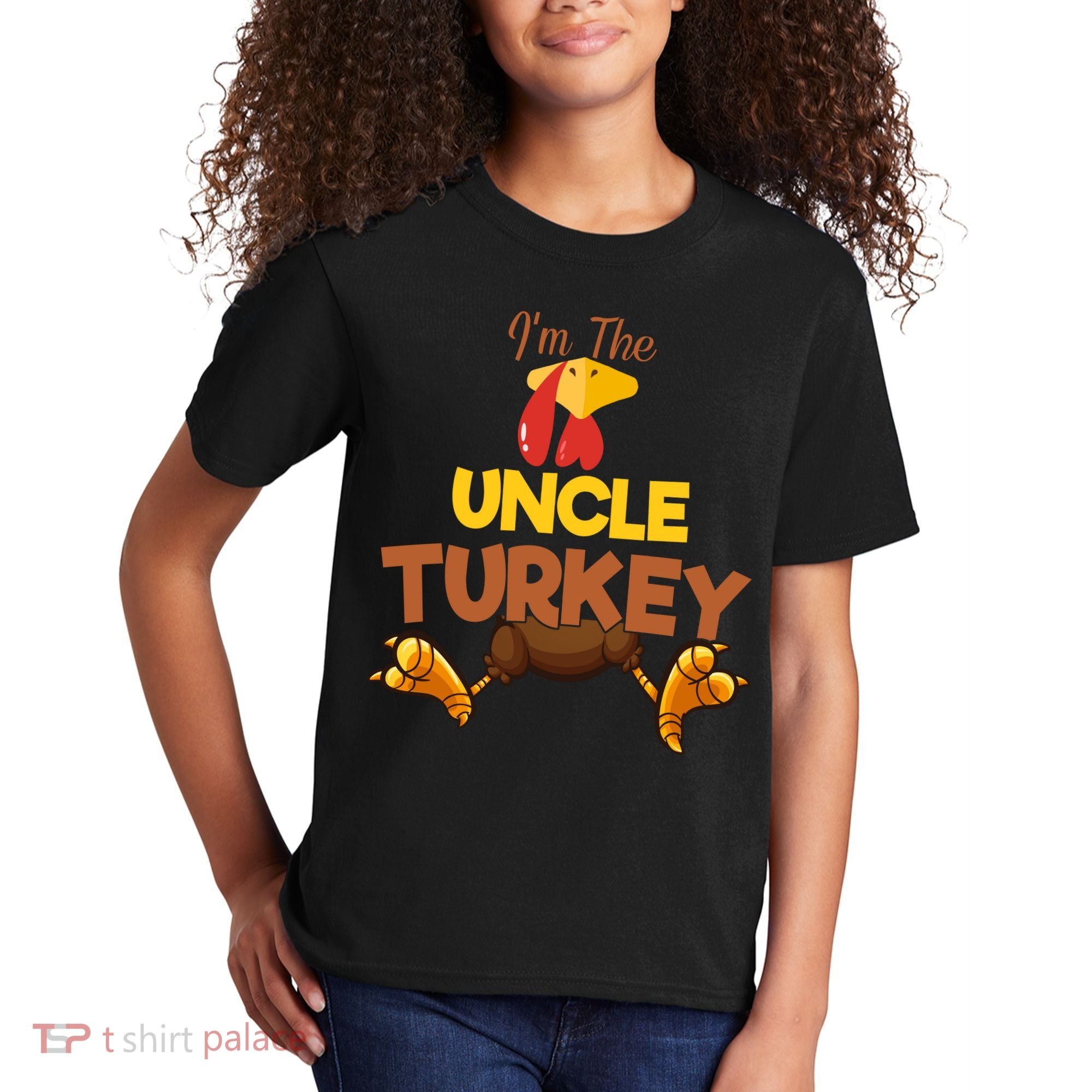 Uncle Turkey Matching Family Group Thanksgiving Gifts  Kids T-Shirt