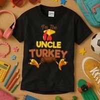 Uncle Turkey Matching Family Group Thanksgiving Gifts  Kids T-Shirt thumb 3