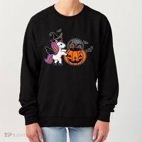 Unicorn Treat Or Trick Halloween Women's Sweatshirt thumb 0