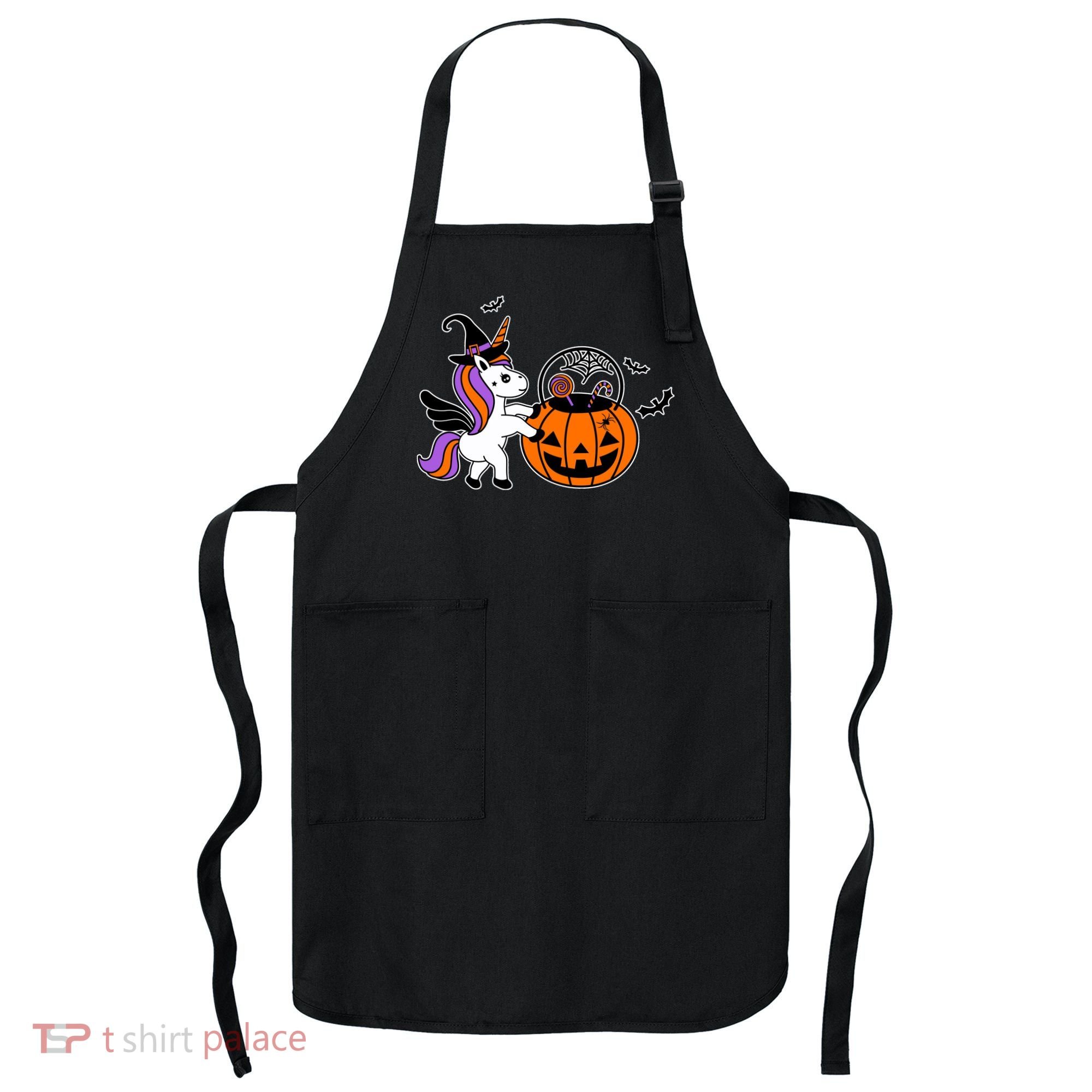 Unicorn Treat Or Trick Halloween Apron