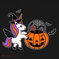 Unicorn Treat Or Trick Halloween Sweatshirt thumb 3