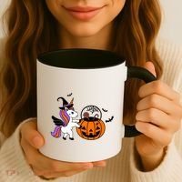 Unicorn Treat Or Trick Halloween Coffee Mug thumb 3