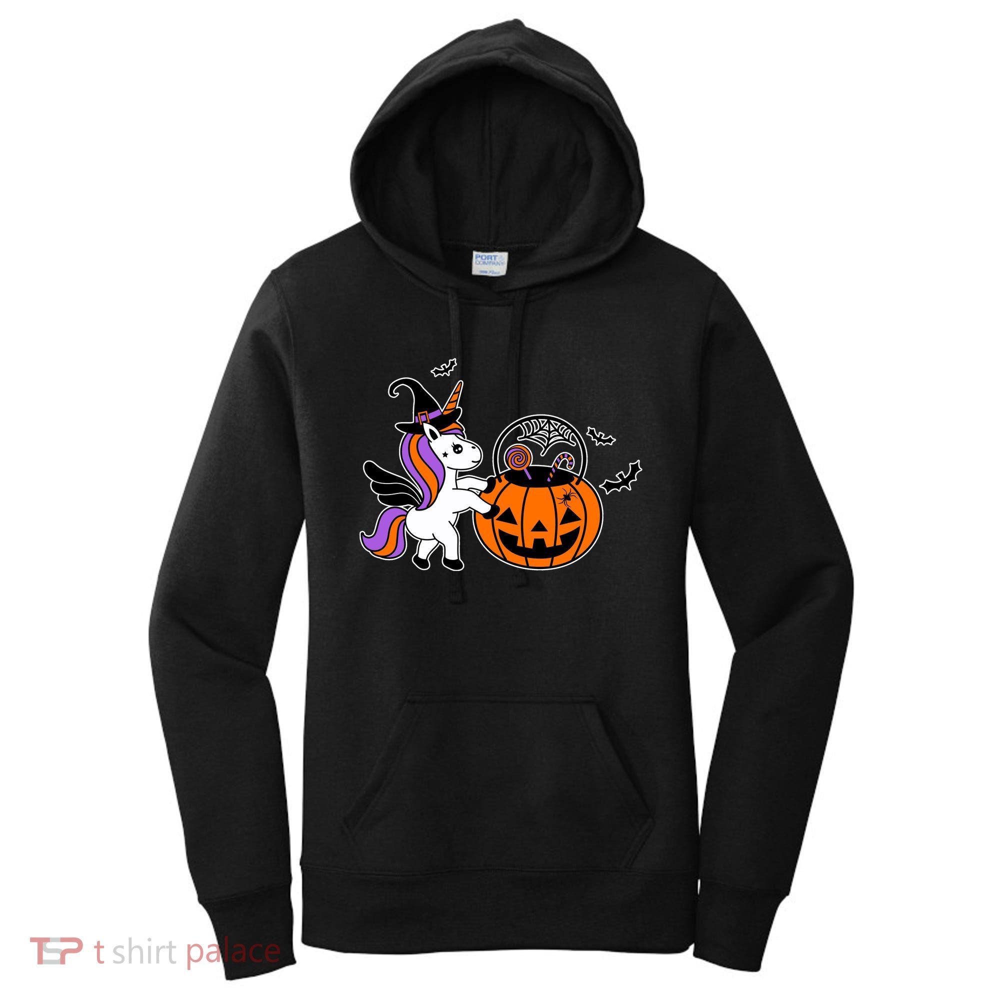 Unicorn Treat Or Trick Halloween Women's Hoodie