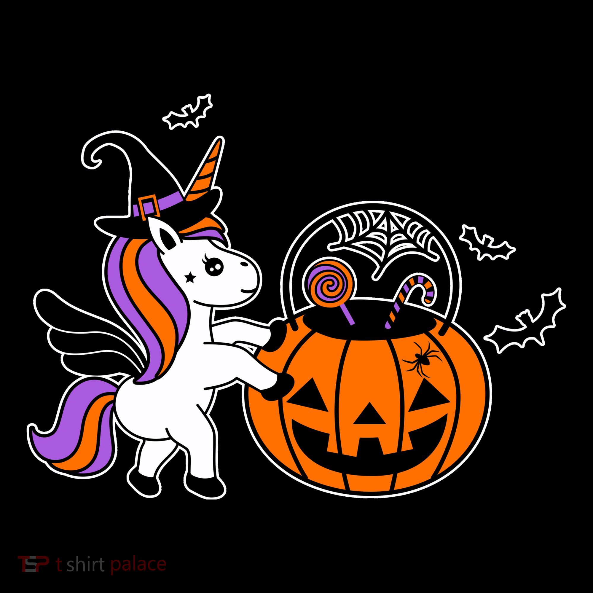Unicorn Treat Or Trick Halloween Women's Hoodie