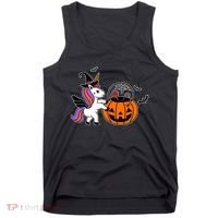 Unicorn Treat Or Trick Halloween Tank Top thumb 0