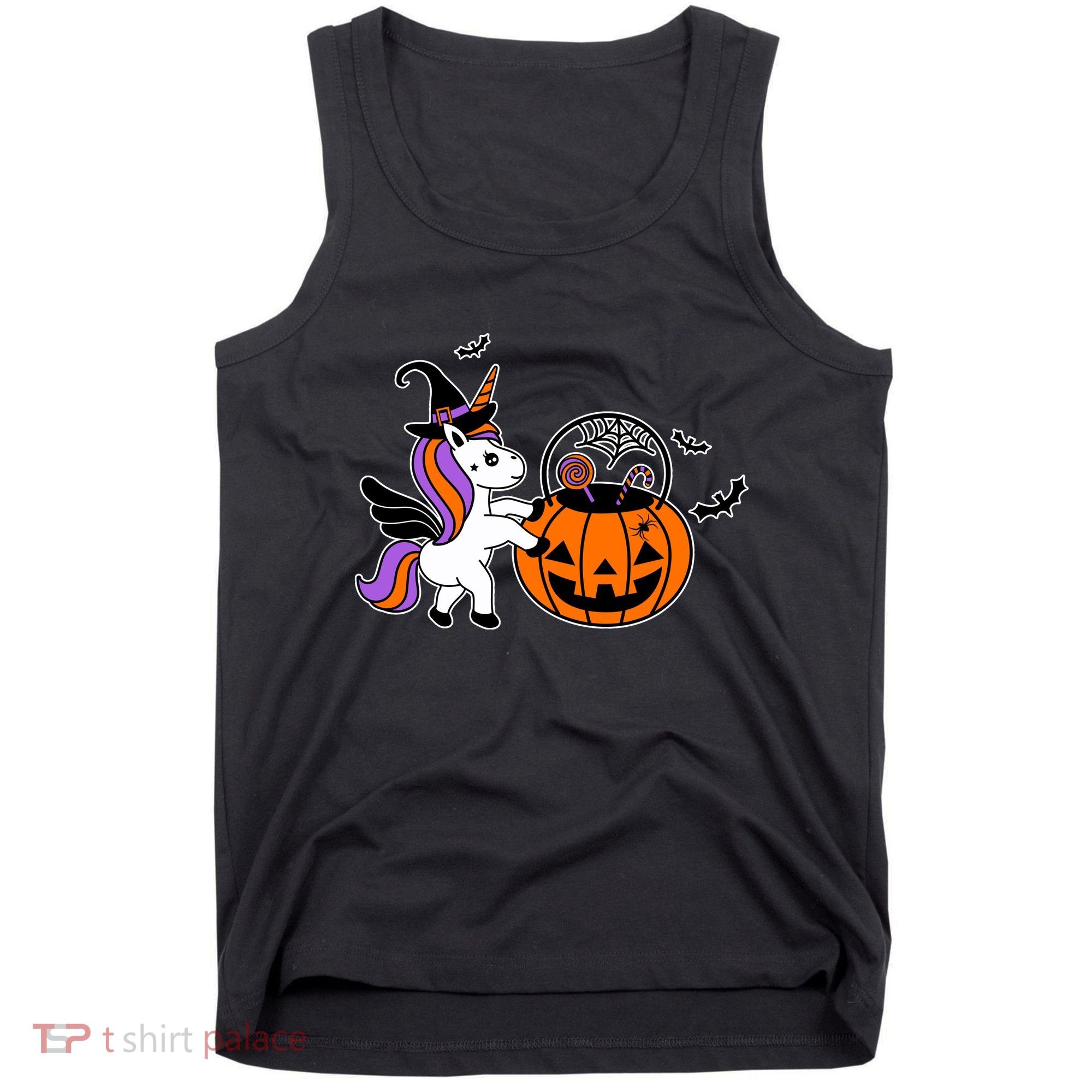 Unicorn Treat Or Trick Halloween Tank Top