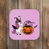 Unicorn Treat Or Trick Halloween Coaster thumb 0