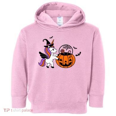Unicorn Treat Or Trick Halloween Toddler Hoodie
